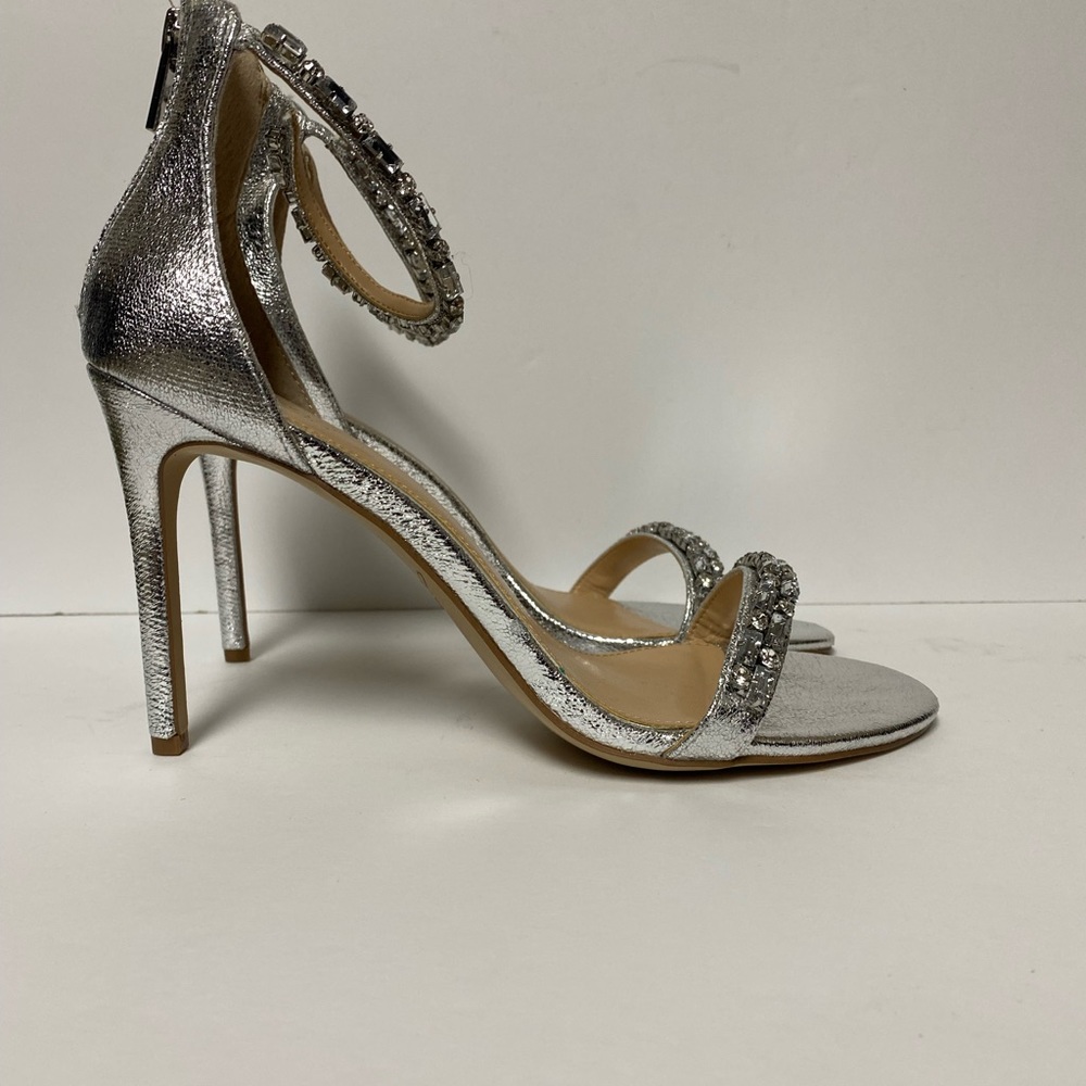 Jewel Badgley Mischa Women's Caroline Embellished Strap Evening Shoe, size 9.5